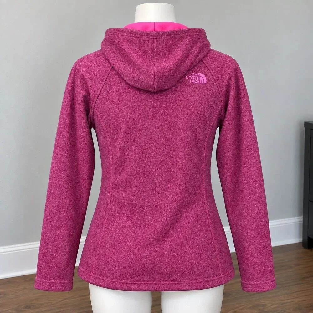 North Face Girls XL 18 Pink Full Zip Fleece Hoodie Jacket Gorpcore Outdoor